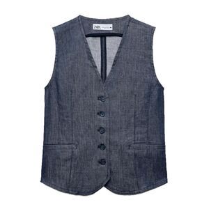 ⭕️ ZARA Denim Vest Top Blue Medium